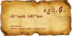 Ónodi Gábor névjegykártya